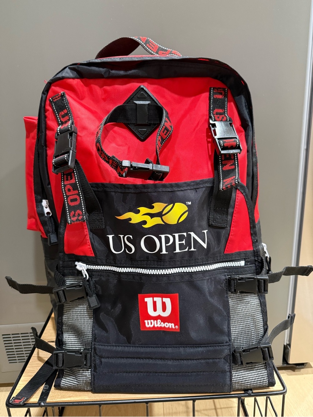 Wilson US Open Tennis Backpack Racquet Bag Red Black